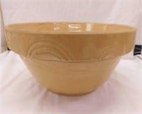 Vintage yellow ware mixing bowl, 12" diam.