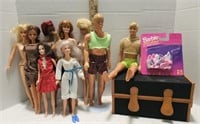 Barbie & Ken Dolls, Extra Shoes & Cloth Box