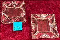 N - GLASS SQUARE CANDLESTICK/.WAX MELT HOLDERS(E51