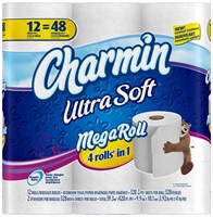 Charmin Ultra Soft Toilet Paper 12 Mega Rolls =