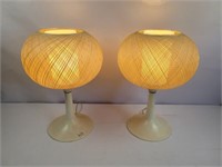 MCM vintage plastic matching lamps
