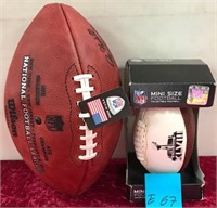 N - HAND SIZE FOOTBALL AND NFL REGULATION FOOTBALL