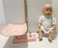 Antique Doll Scale w/ Baby