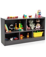 Costway Kids 2-Shelf Bookcase 5-Cube Wood Toy Stor