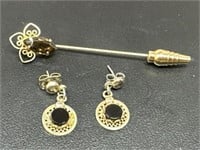 1/20 12k.G.f. Stick Pin, G.F. Earrings