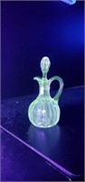 Vintage UV 365 NM Sawtooth Ribbed Clear Glass Oil