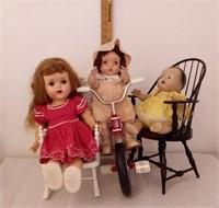 Vintage Effenbee & More Dolls w/ Accessories