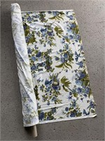 Bolt of "Bounty" Napoleon-esque blue floral fabric