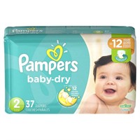 Pampers Baby Dry Diapers Size 2  37 Count