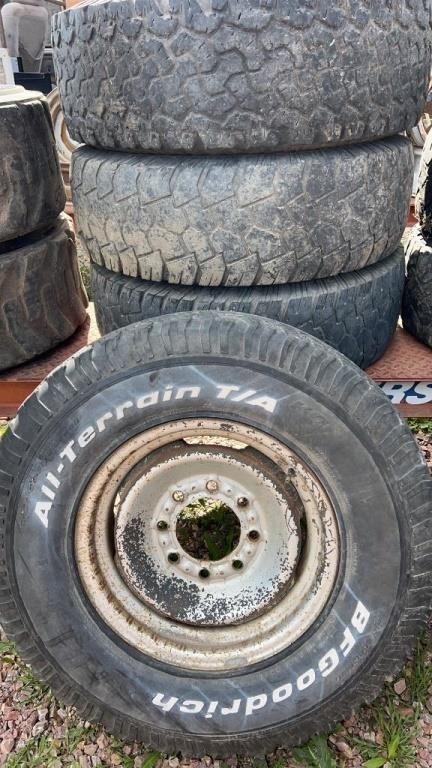 (4) Tires, 2 on Rims