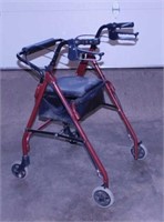4 wheeled walker rollator w/ seat & brakes,