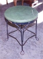 Wrought iron ice cream parlor stool
