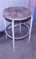 Vintage metal industrial table base, 19" x 31"