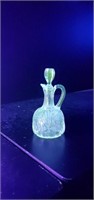 Vintage UV 365 NM Clear Glass Starburst Pattern