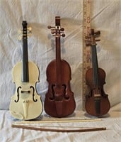 Miniature Wooden & Plastic Violins