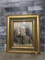 Vintage picture of man in frame