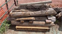 (10) 6"x4' Rustic Fence Posts & Barb Wire