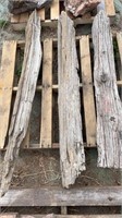 (3) Cedar Antique Fence Posts
