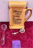 11 - AIRPLANE PIN,GLASS SPOON,ETC(E18)