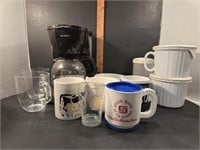 Coffee Pot, Coffee Cups & Soup Cups
