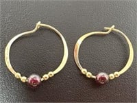 Unmarked Gold Hoop Earrings 1.22 Grams