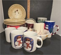 Christmas Mugs, Plates & Cups