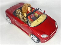 2003 Mattel Barbie Red Convertible & 2000 Doll