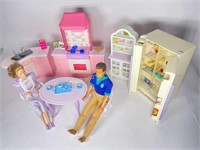 VTG 1990’s Mattel Barbie Kitchen Set & Dolls