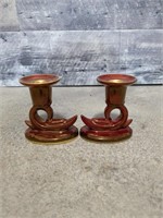 Carlton Ware Rouge Royale Candlestick Made in
