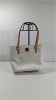 1975 Dooney and Bourk White Leather Tote purse