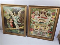 2 religious framed prints