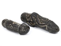 Asian Wood Phallic Amulet Pair (19th-20th Century)