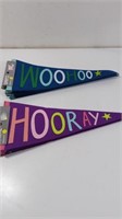 Pennants 6 Woohoo and 4 Hooray New