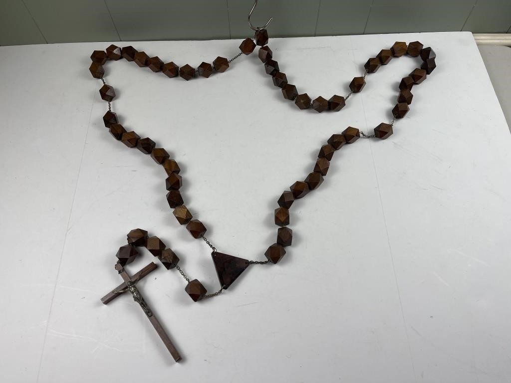 Large wooden beaded rosary