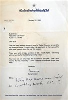 Dallas Cowboys Barry Switzer Letter to Bud Shrake