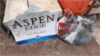 Metal Aspen Edge & Budweiser Signs