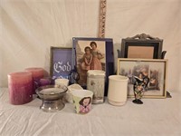 Candle Holders, Candles, Frames & Pictures