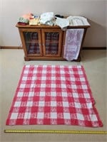 1950's Red and White Tablecloth, Table Runners,