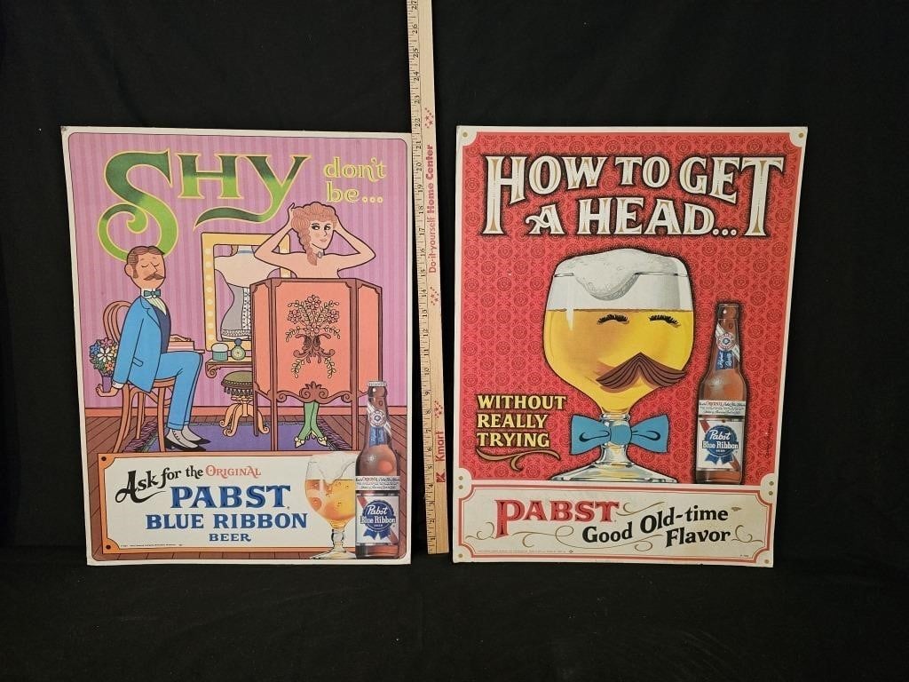 (2) Vintage Beer Signs