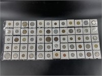 3 Sheets of foreign coins