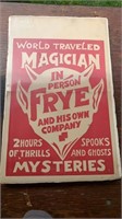 Vintage Frye magician poster print- ghosts, devil