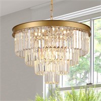 AXILIXI Gold Chandelier 24 Round  12 Light