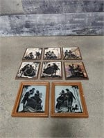 Vintage Silhouette painted pictures