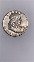 1957 Franklin half dollar