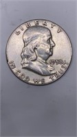 1958 Franklin half dollar