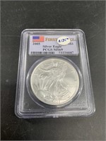 2005 Silver eagle First Strike graded MS69 by PCGS