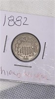 1882 Shield nickel