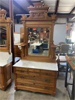 ANTIQUE MARBLE TOP DRESSER