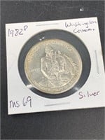 1982 D Washington silver half dollar high mint sta