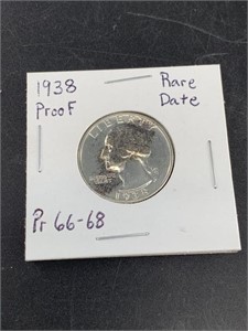 1938 Proof Silver Washington key date